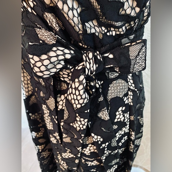 New w/ garment bag Diane Von Furstenberg evening/cocktail, black lace,wrap dress - Picture 4 of 9